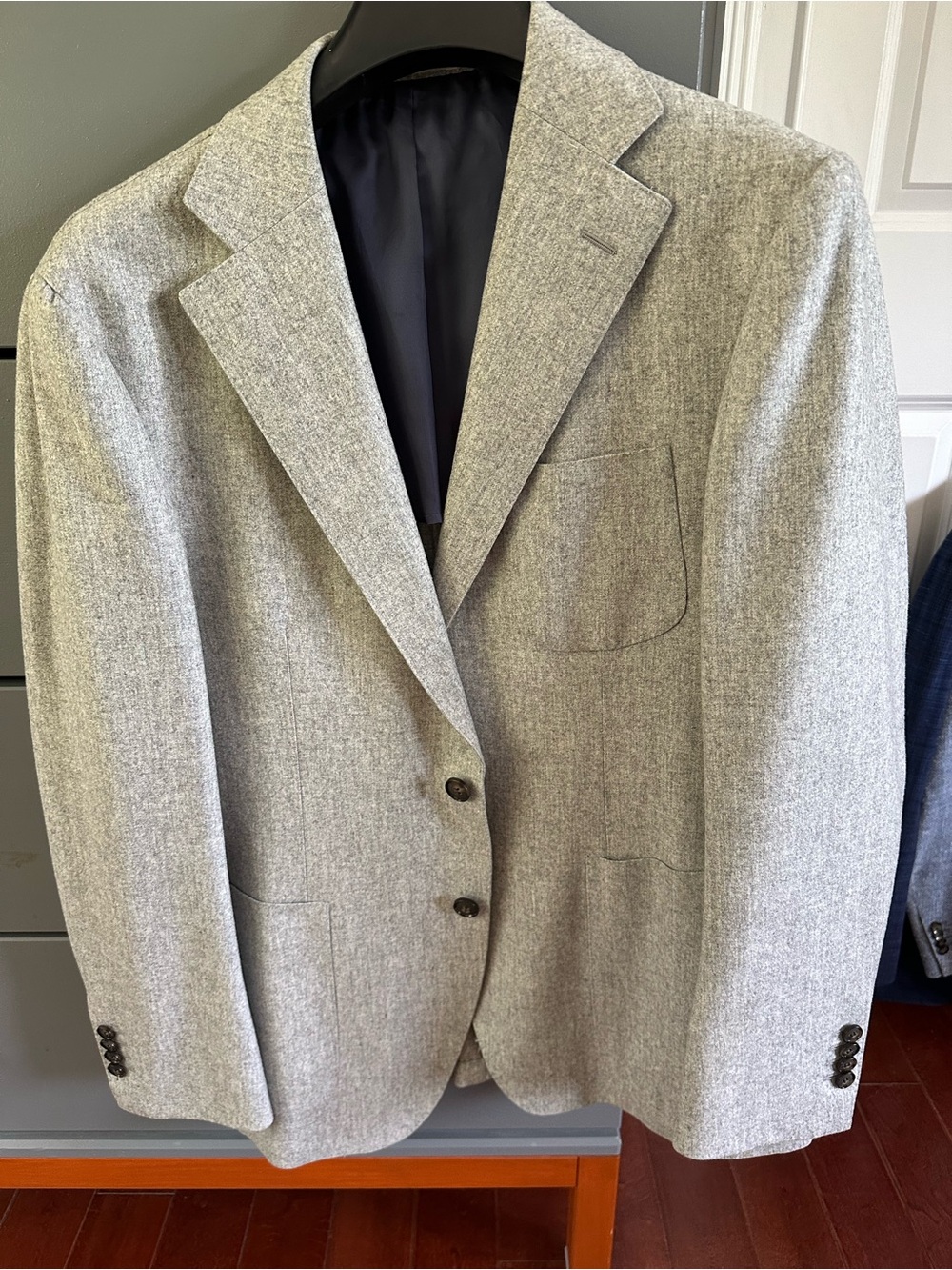 Suitsupply Light Gray Herringbone Sport Coat Blazer